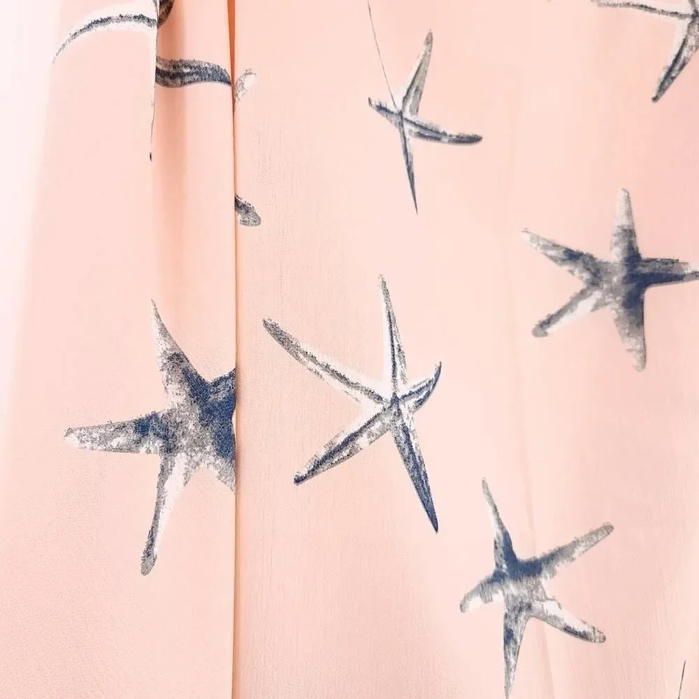 A&O Sleeveless Starfish Peach Cardigan Vest